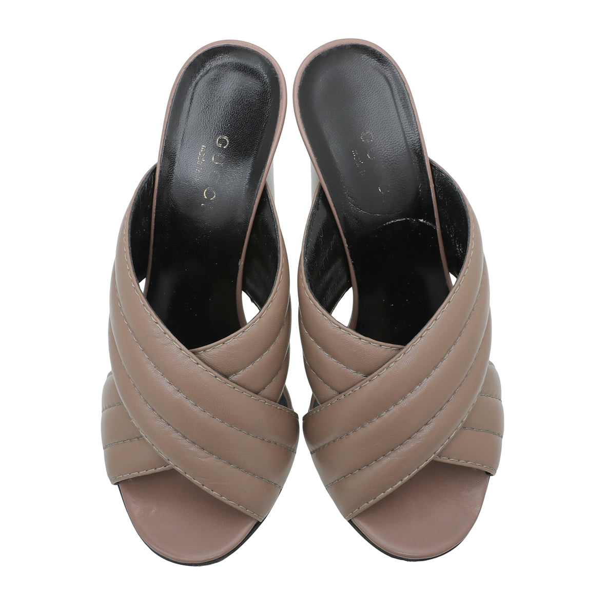 Gucci Etoupe Crossover Sandal 35.5-Gucci-THE CLOSET