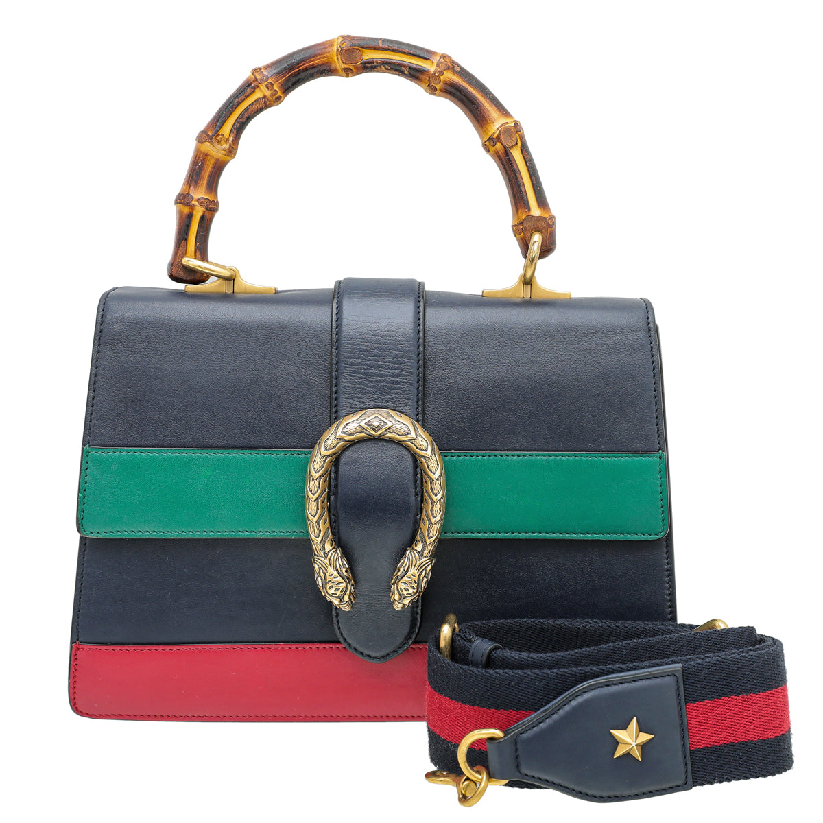 Gucci Tricolor Dionysus Bamboo Top Handle Bag-Gucci-THE CLOSET