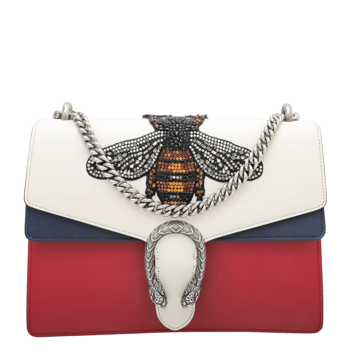 Gucci Tricolor Dionysus Bee Crystal Applique Bag-Gucci-THE CLOSET