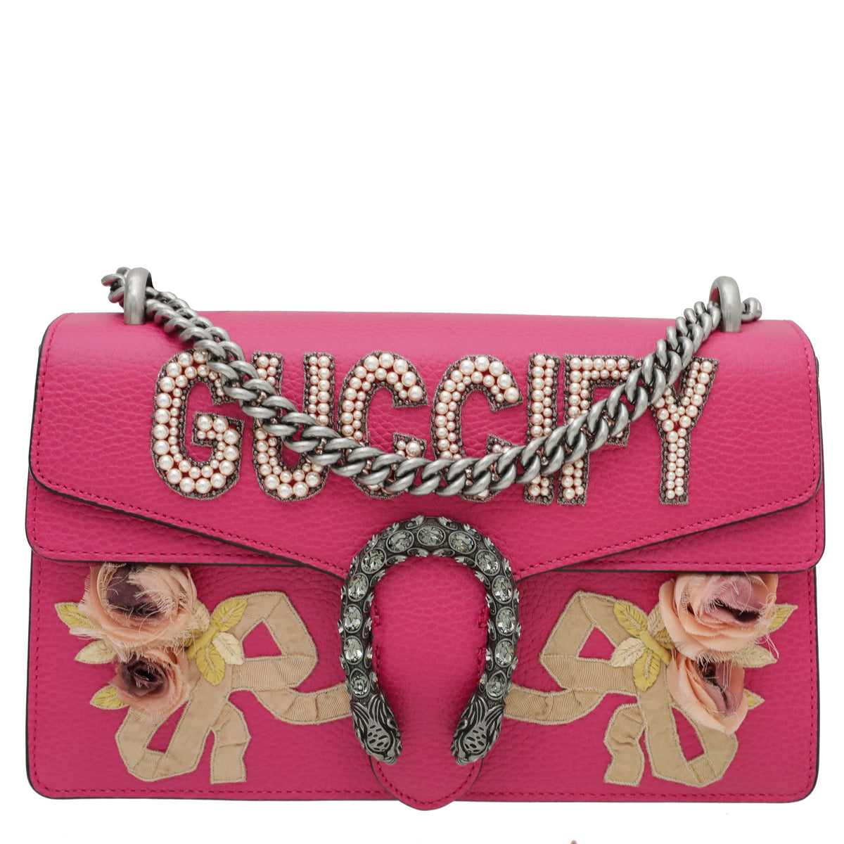 Gucci Rosa Dionysus Guccify Embroidered Bag-Gucci-THE CLOSET
