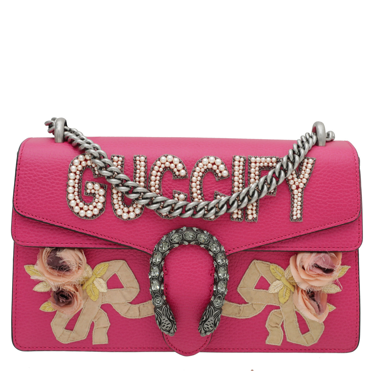 Gucci Rosa Dionysus Guccify Embroidered Bag
