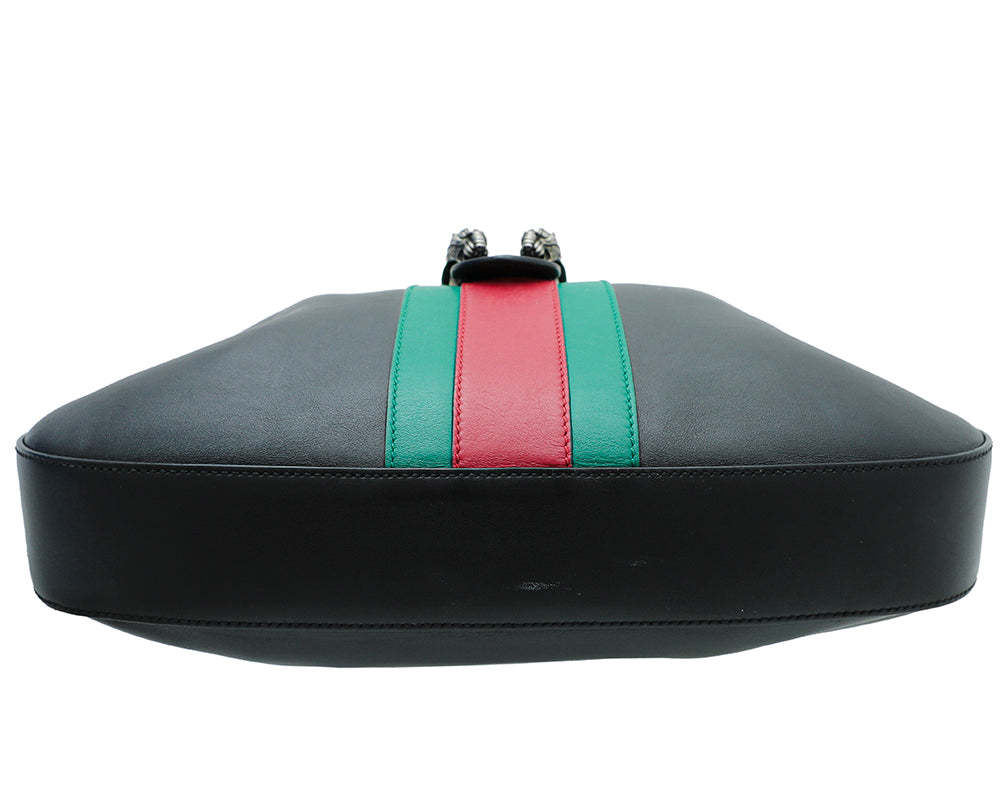 Gucci Black Dionysus Web Hobo Medium Bag-Gucci-THE CLOSET