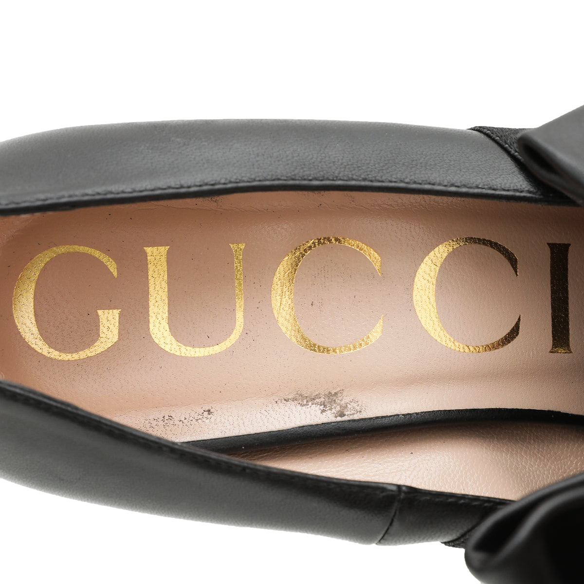 Gucci Black Elaisa Removable Bow Pumps 37.5