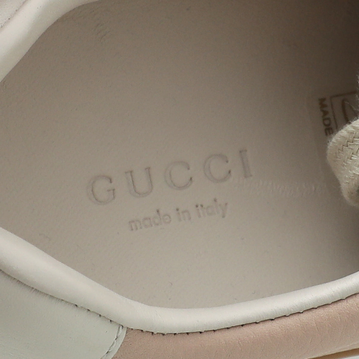 Gucci Oatmeal Soft Rose G74 Web Women Sneakers 37-Gucci-THE CLOSET