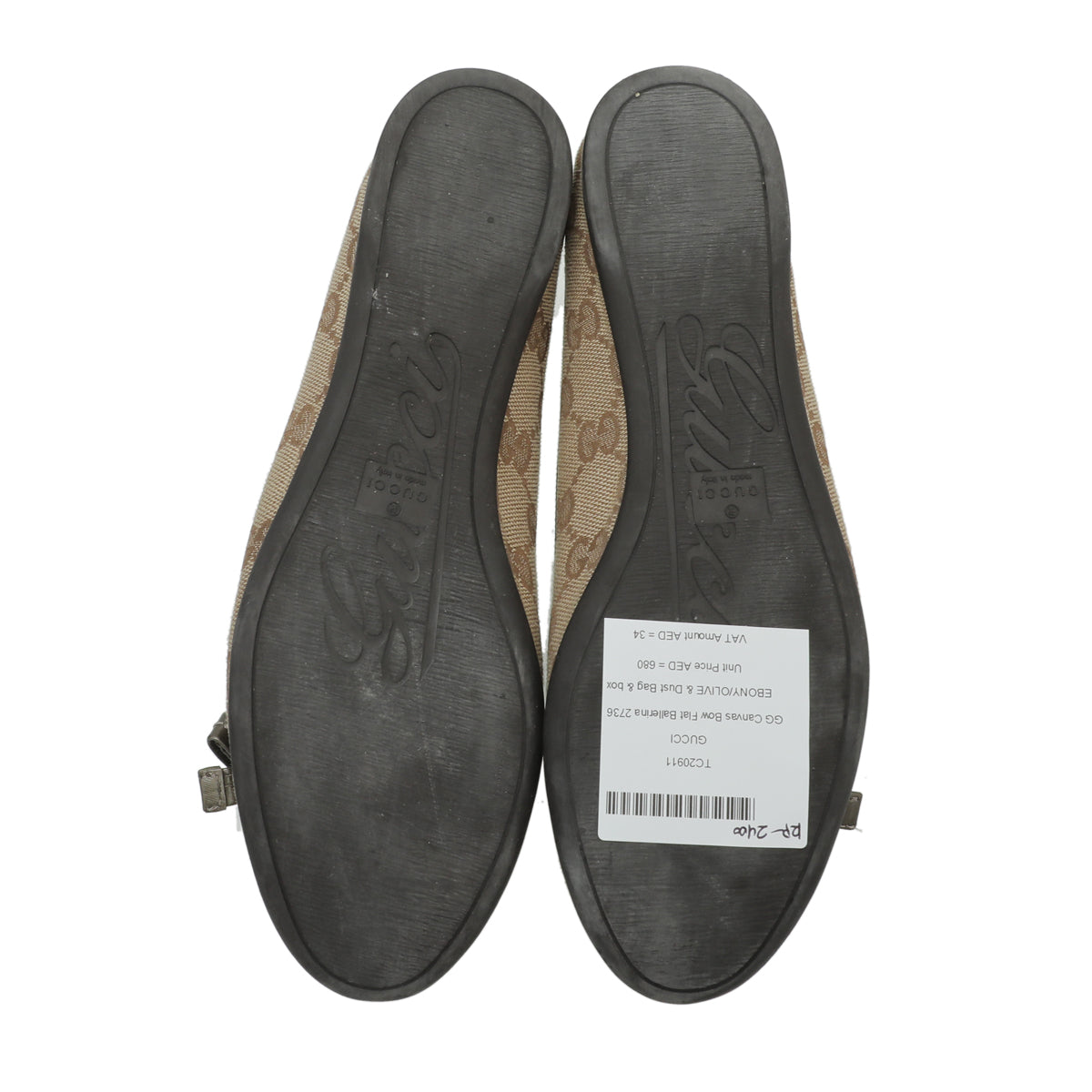 Gucci Bicolor GG Bow Flat Ballerina 35.5-Gucci-THE CLOSET