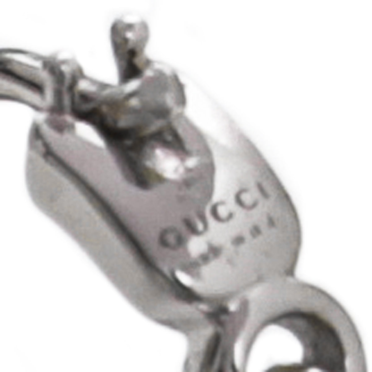 Gucci 18K White Gold GG Floral Hoop Drop Earrings-Gucci-THE CLOSET