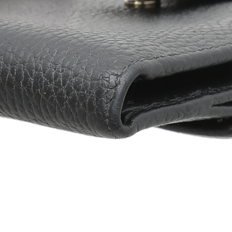 Gucci Black GG Fremch Flap Wallet-Gucci-THE CLOSET