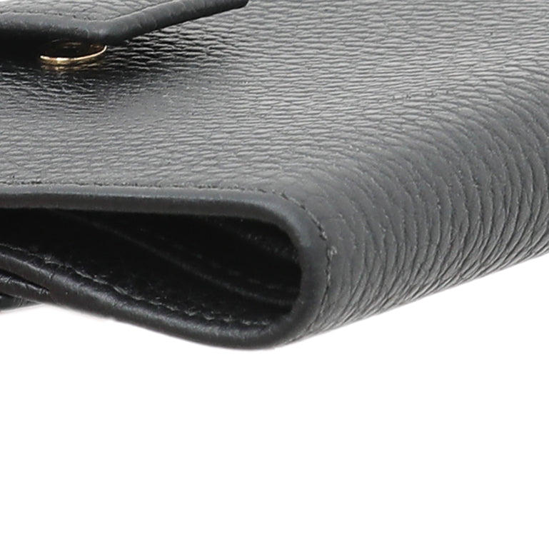 Gucci Black GG Fremch Flap Wallet-Gucci-THE CLOSET