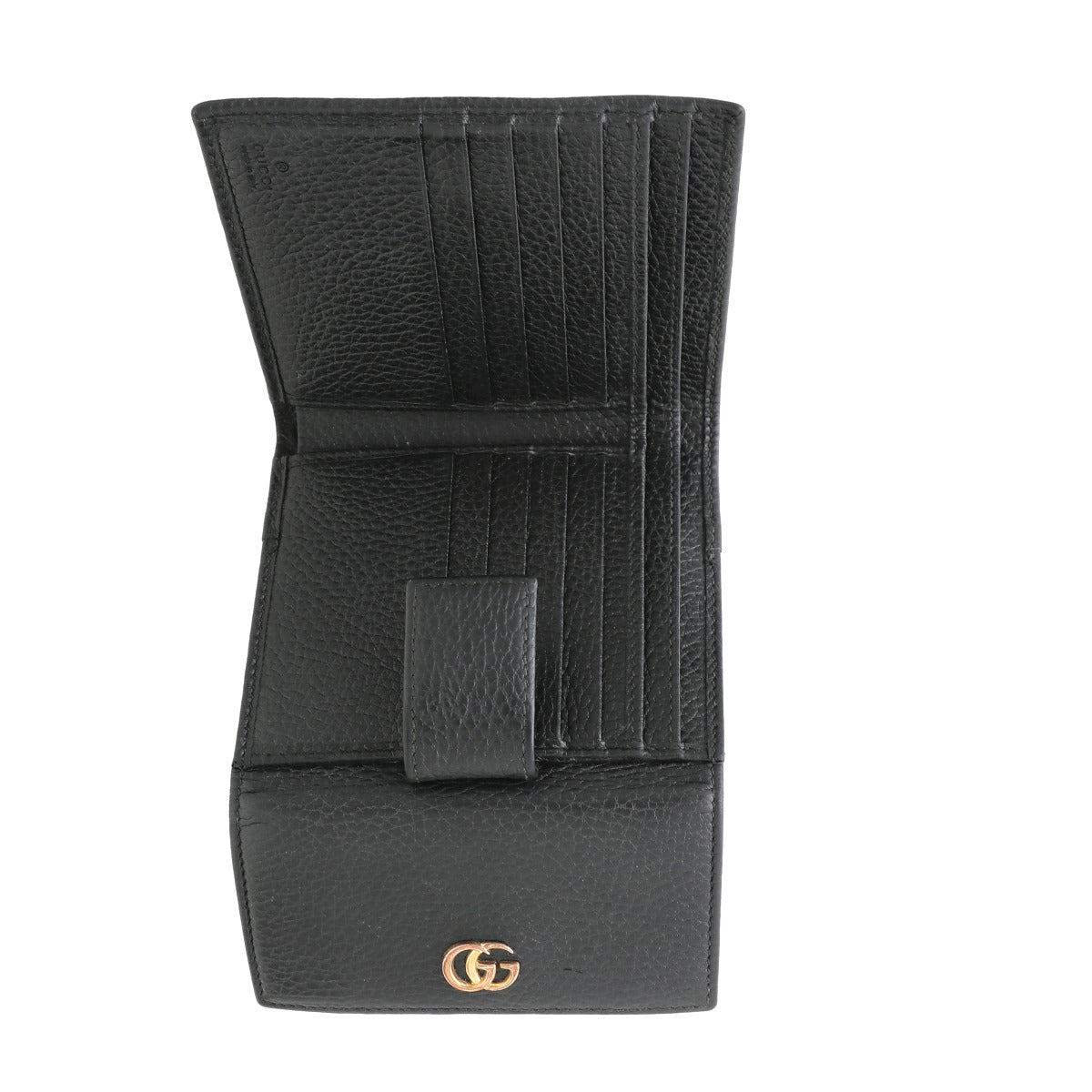 Gucci Black GG Fremch Flap Wallet-Gucci-THE CLOSET