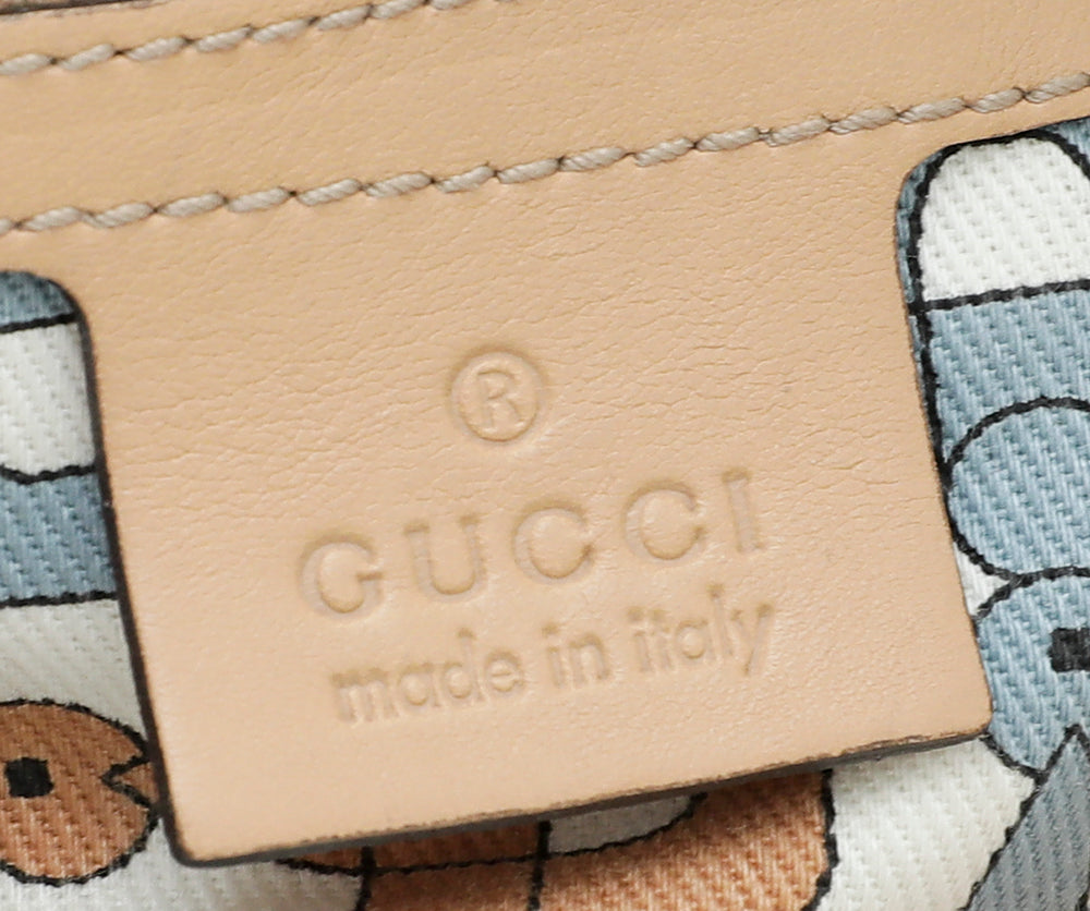 Gucci Beige GG Guccissima Studded Pelham Bag