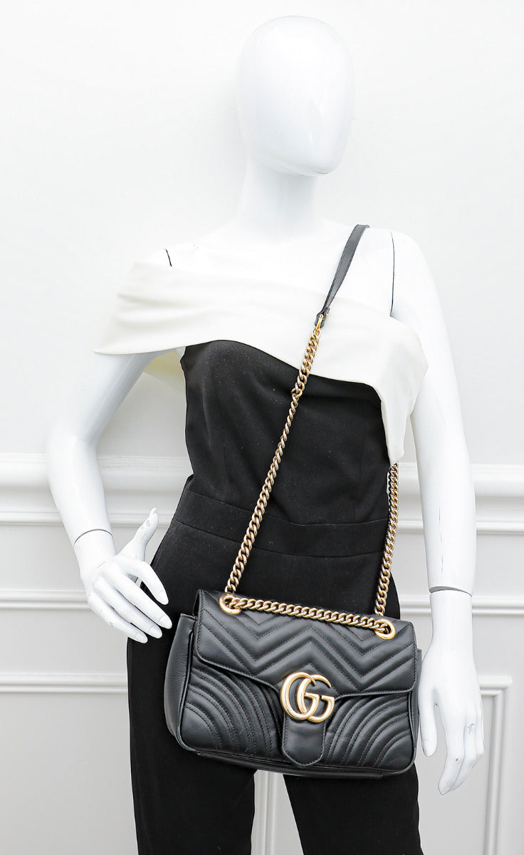 Gucci Black GG Marmont Matelasse Small Bag-Gucci-THE CLOSET
