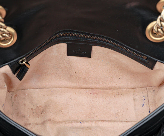 Gucci Black GG Marmont Matelasse Small Bag