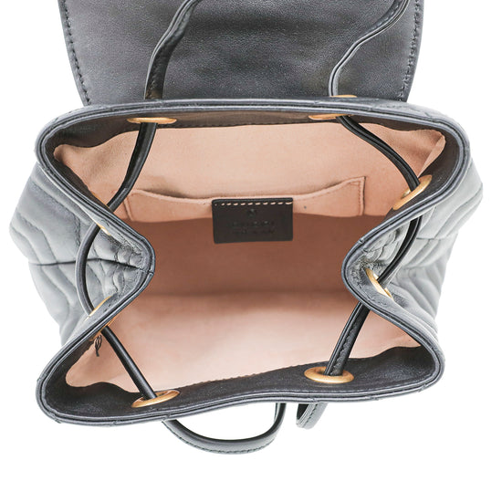 Gucci Black GG Marmont Mini Backpack Bag