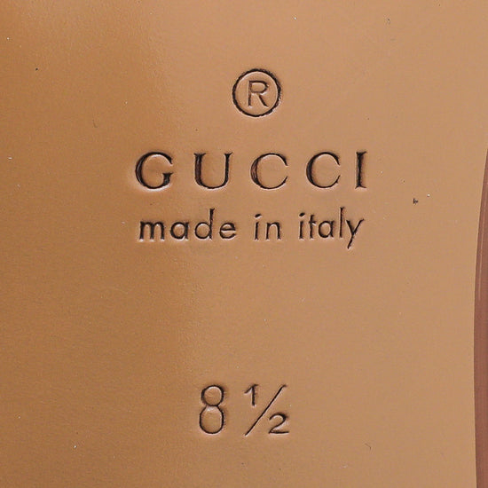 Gucci Rubino Bordeaux GG Monogram Granada Kid Horsebit Loafers 8.5