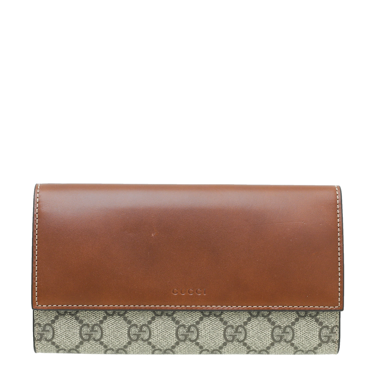 Gucci Brown GG Supreme Continental Wallet-Gucci-THE CLOSET