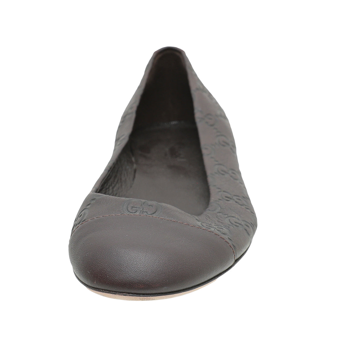 Gucci Chocolate Brown Guccissima Ballet Flats 36.5-Gucci-THE CLOSET