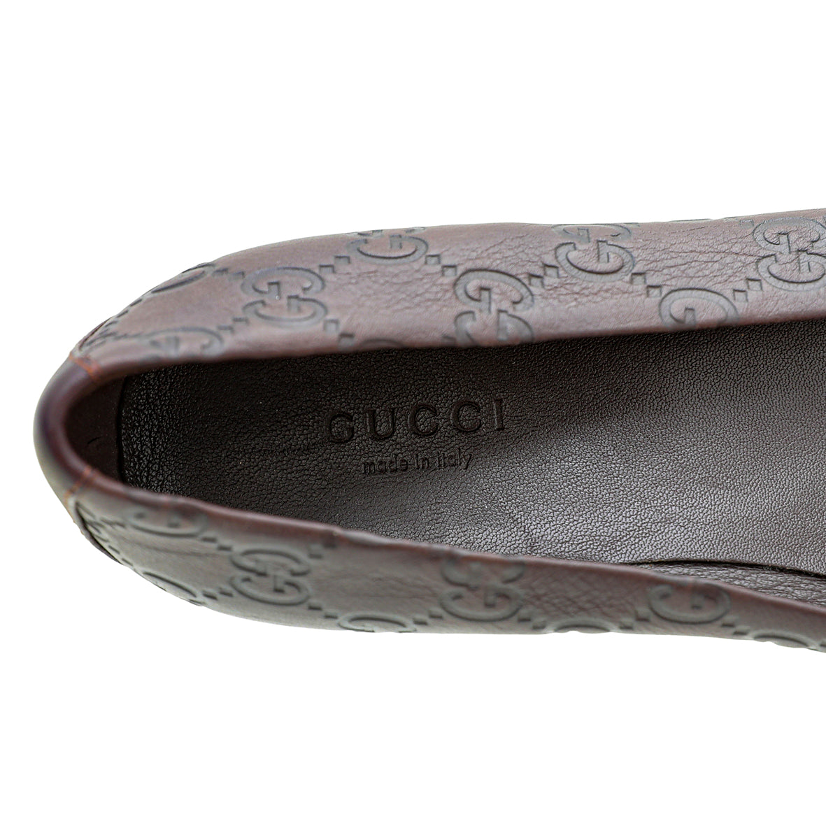 Gucci Chocolate Brown Guccissima Ballet Flats 36.5-Gucci-THE CLOSET