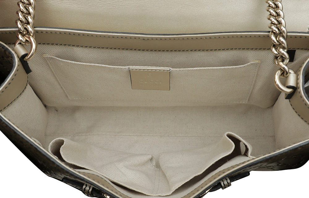 Gucci Metallic Champaigne Guccissima Emily Medium Bag-Gucci-THE CLOSET