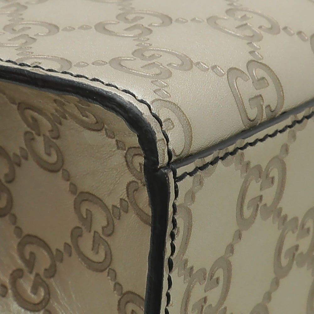 Gucci Metallic Champaigne Guccissima Emily Medium Bag-Gucci-THE CLOSET