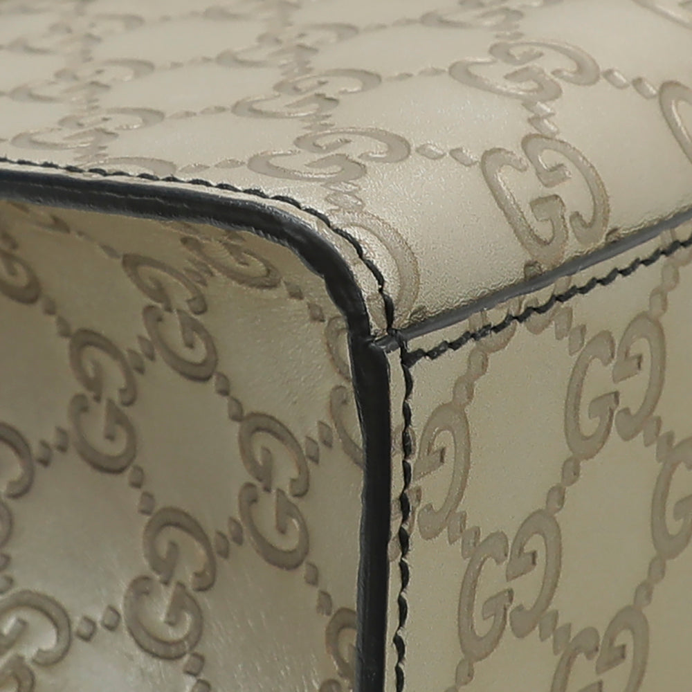 Gucci Metallic Champaigne Guccissima Emily Medium Bag-Gucci-THE CLOSET