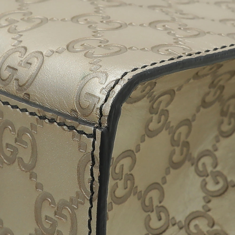 Gucci Metallic Champaigne Guccissima Emily Medium Bag-Gucci-THE CLOSET