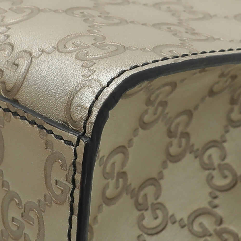 Gucci Metallic Champaigne Guccissima Emily Medium Bag-Gucci-THE CLOSET