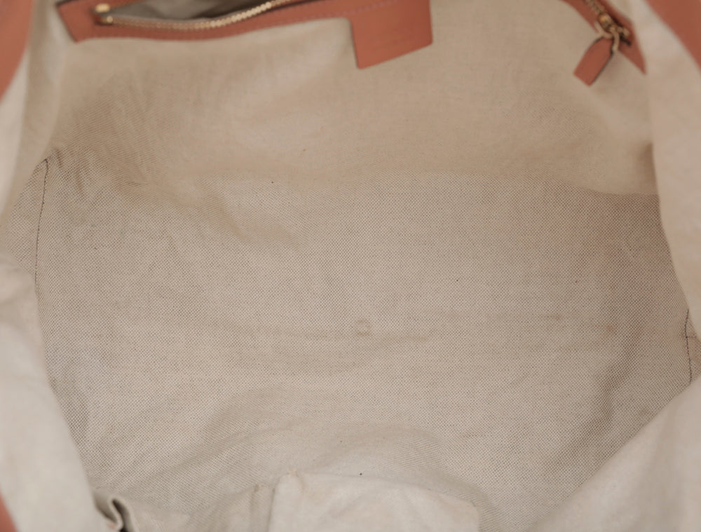 Gucci Rose Beige Guccissima Heart Bit Charm Tote Bag-Gucci-THE CLOSET