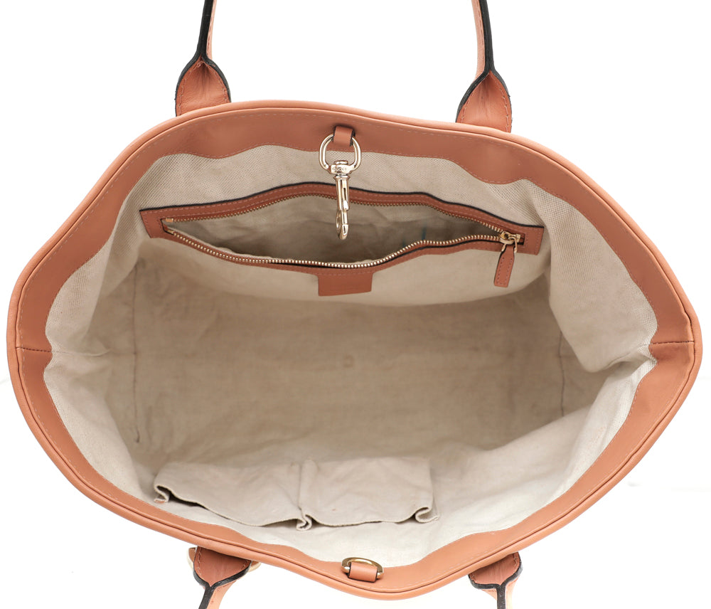 Gucci Rose Beige Guccissima Heart Bit Charm Tote Bag-Gucci-THE CLOSET