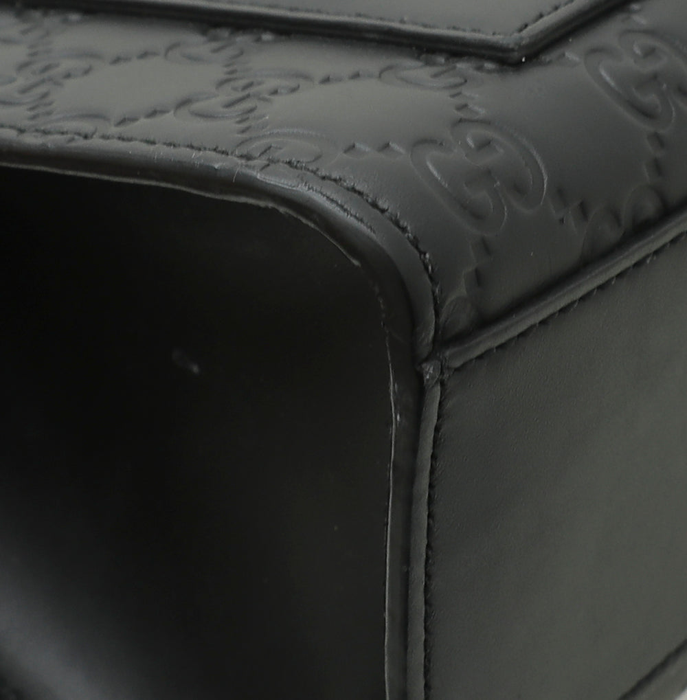 Gucci Black Guccissima Padlock Bag-Gucci-THE CLOSET