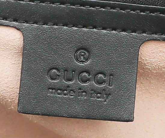 Gucci Black Guccissima Padlock Bag