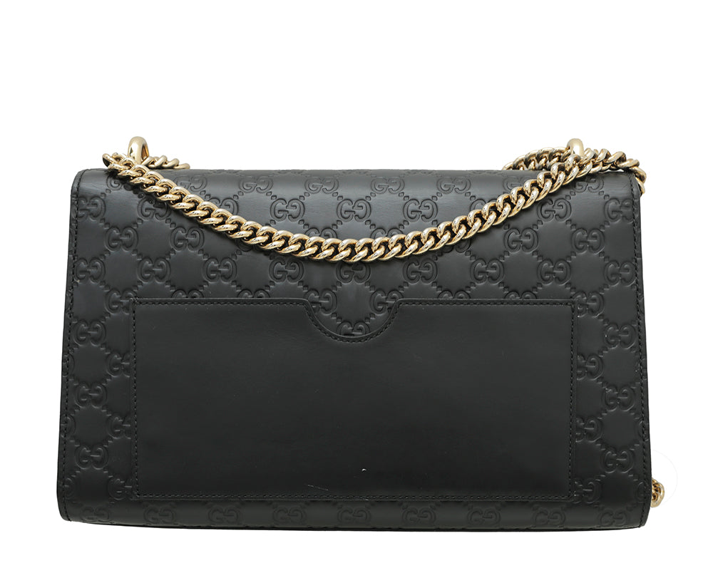 Gucci Black Guccissima Padlock Bag-Gucci-THE CLOSET