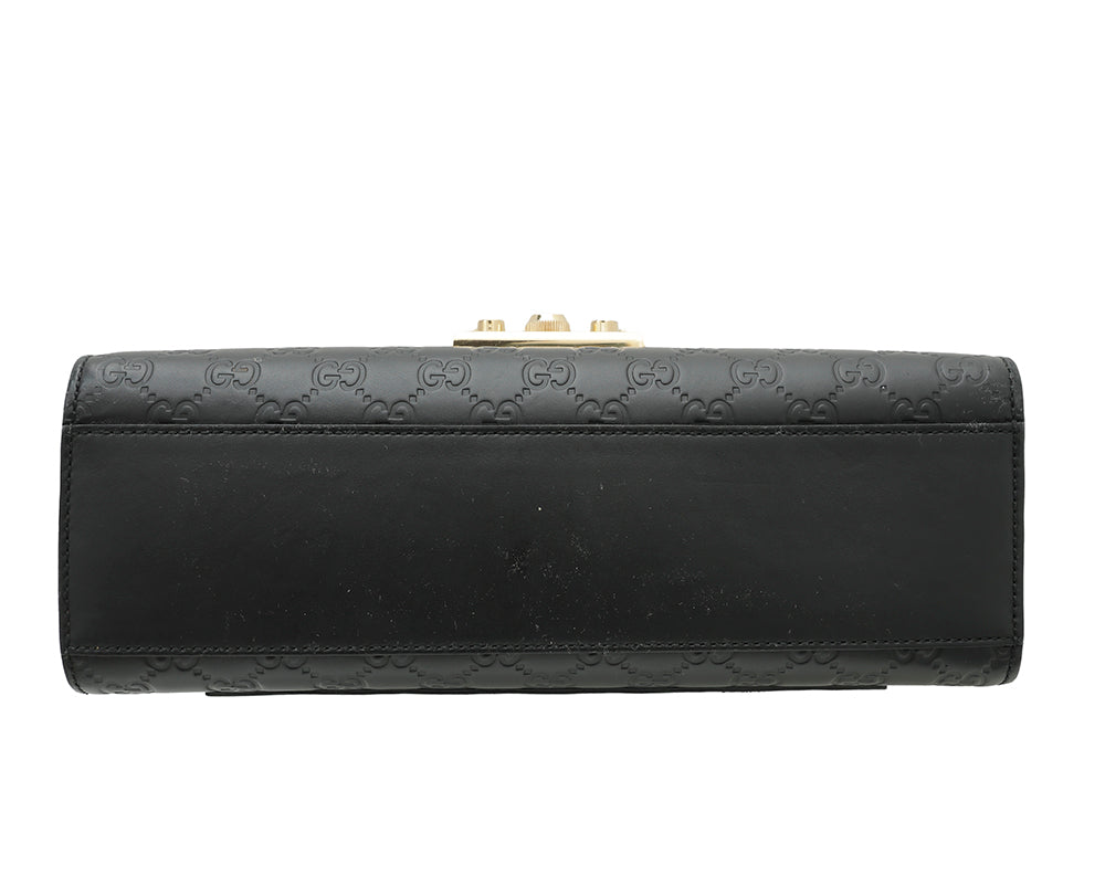 Gucci Black Guccissima Padlock Bag-Gucci-THE CLOSET