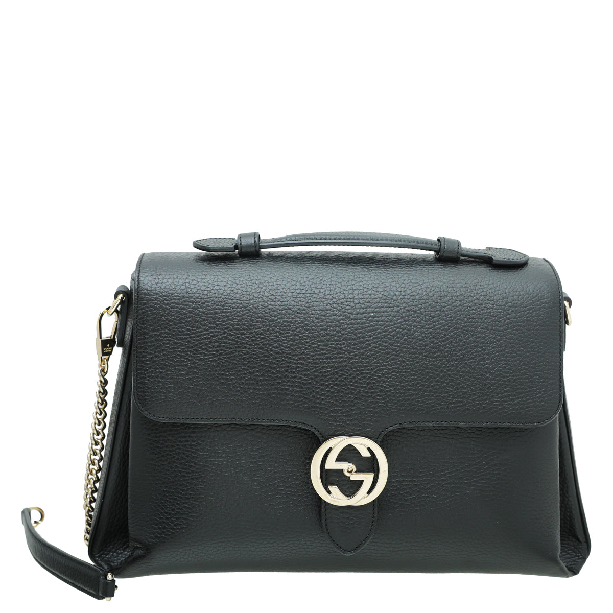 Gucci Black Interlocking G Top Handle Medium Bag-Gucci-THE CLOSET