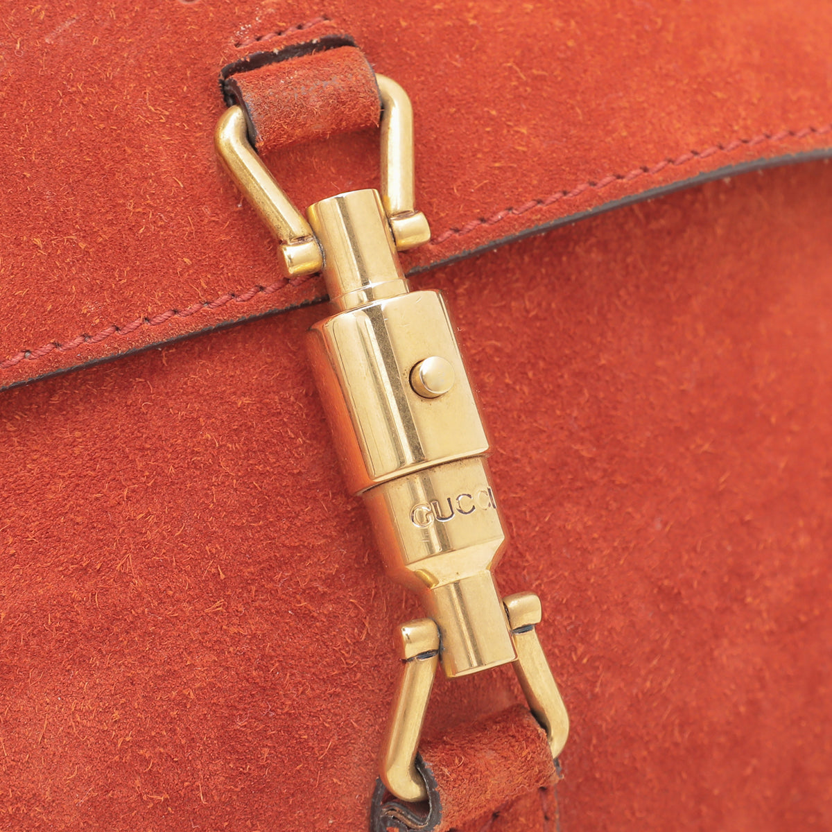 Gucci Orange Suede Jackie Soft Shoulder Bag-Gucci-THE CLOSET