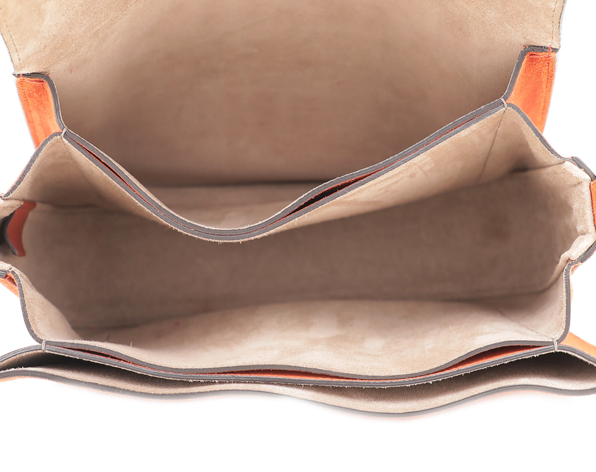 Gucci Orange Suede Jackie Soft Shoulder Bag-Gucci-THE CLOSET