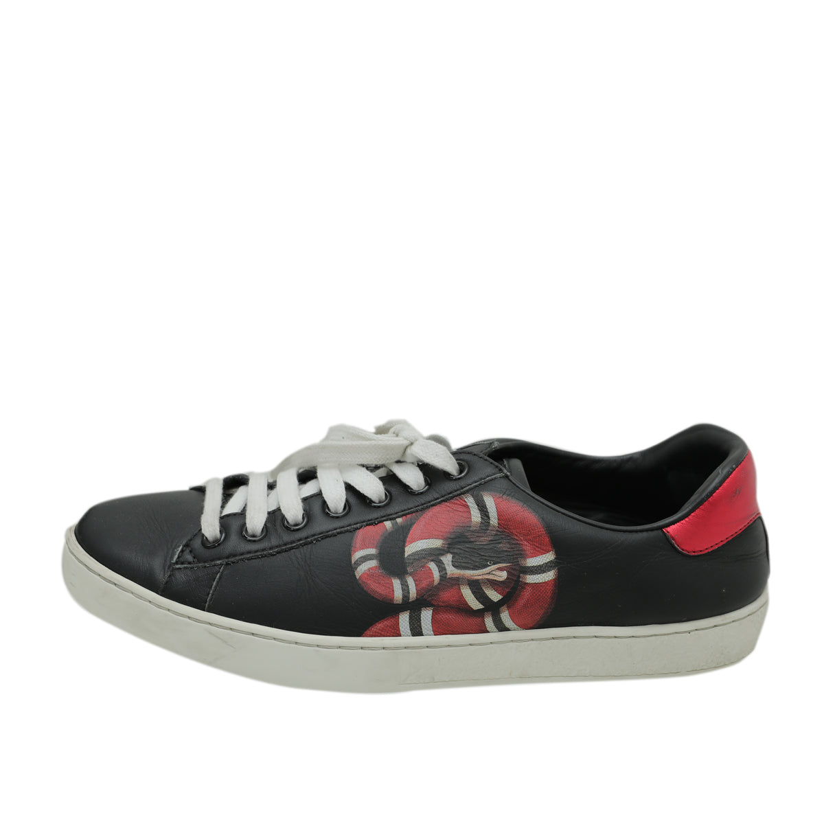 Gucci Black Multicolor Kingsnake Men's Ace Sneakers 5-Gucci-THE CLOSET