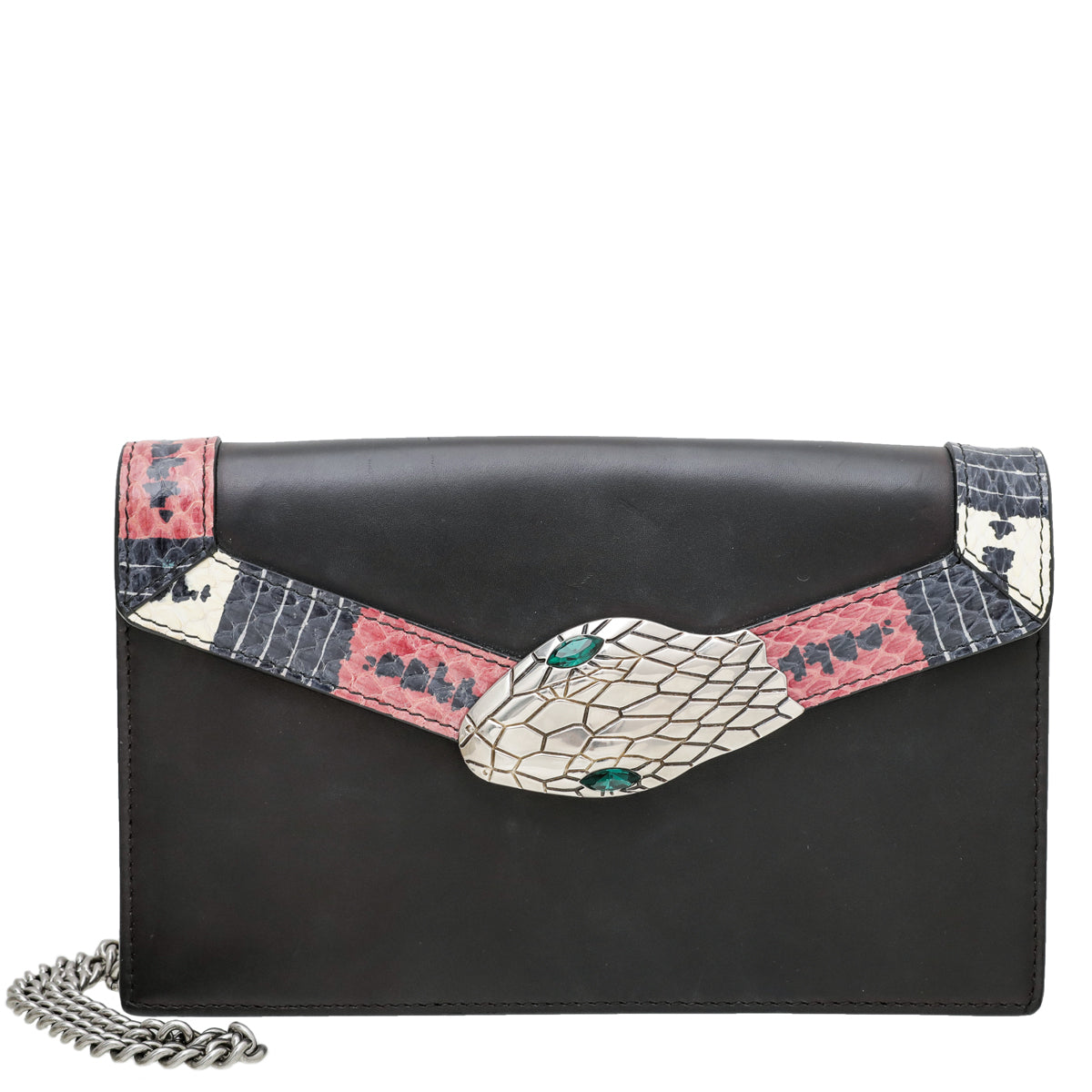 Gucci Black Lilith Snakeskin Chain Bag-Gucci-THE CLOSET