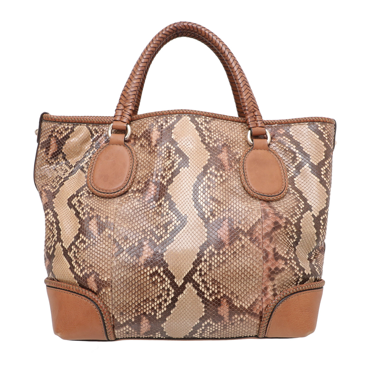 Gucci Brown Python Marrakech Tote Bag-Gucci-THE CLOSET