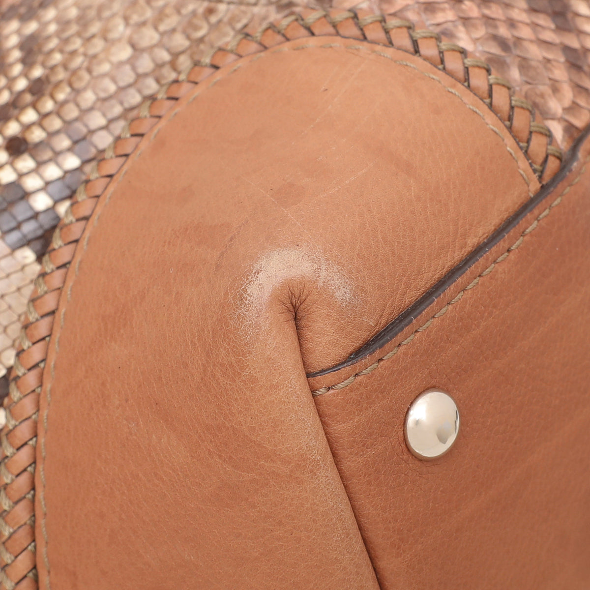 Gucci Brown Python Marrakech Tote Bag-Gucci-THE CLOSET