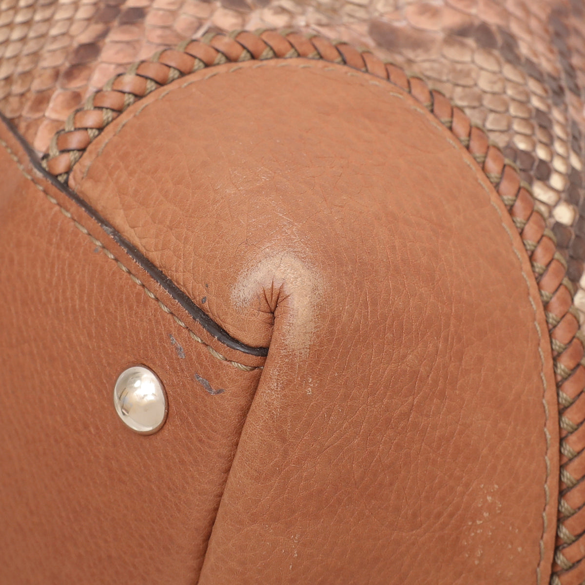 Gucci Brown Python Marrakech Tote Bag-Gucci-THE CLOSET