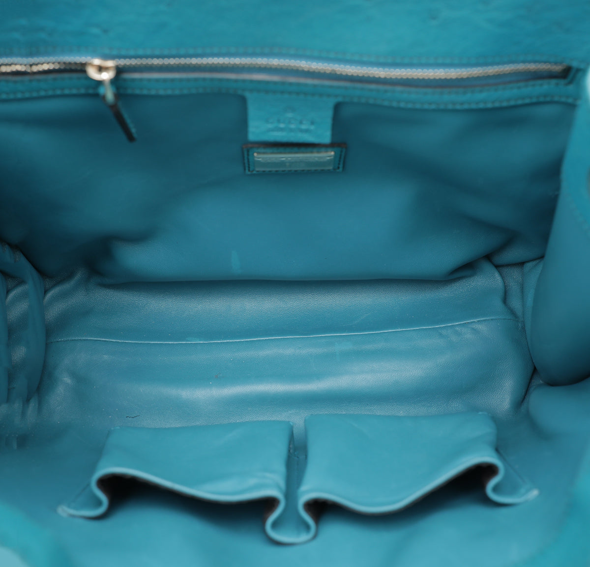 Gucci Turquoise Ostrich Emily GCC Exclusive 7-10 Bag-Gucci-THE CLOSET