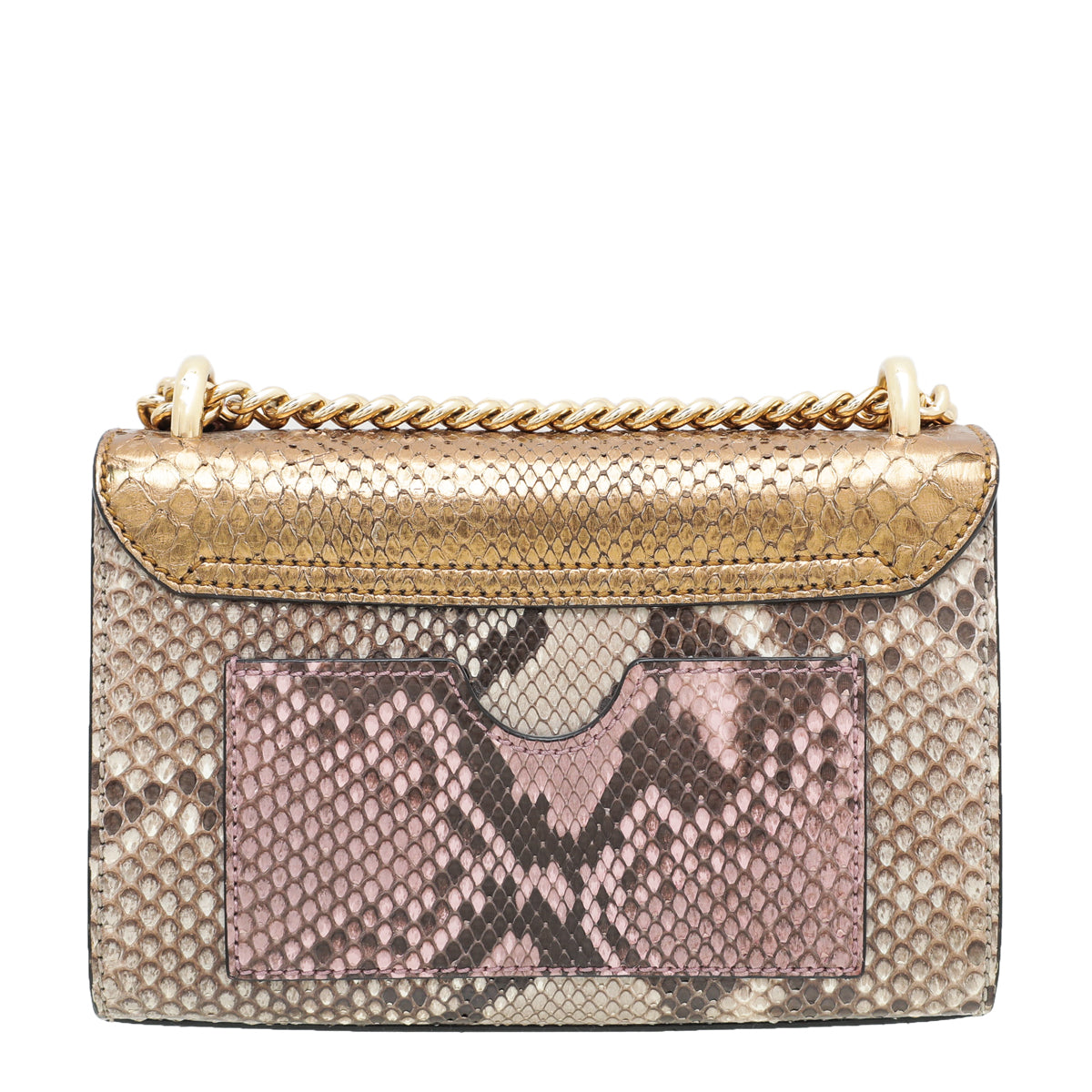 Gucci Bicolor Python Padlock Small Bag