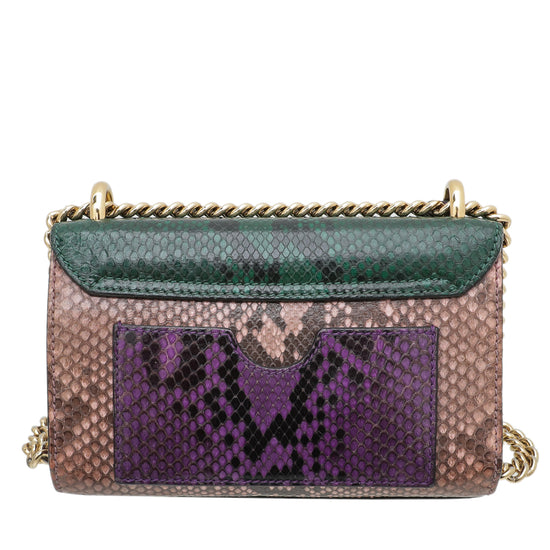 Gucci Multicolor Padlock Python Small Bag