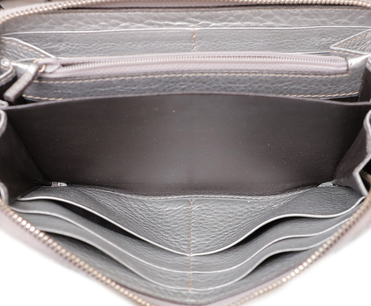 Gucci Metallic Gray Python Bamboo Tassel Zippy Wallet-Gucci-THE CLOSET