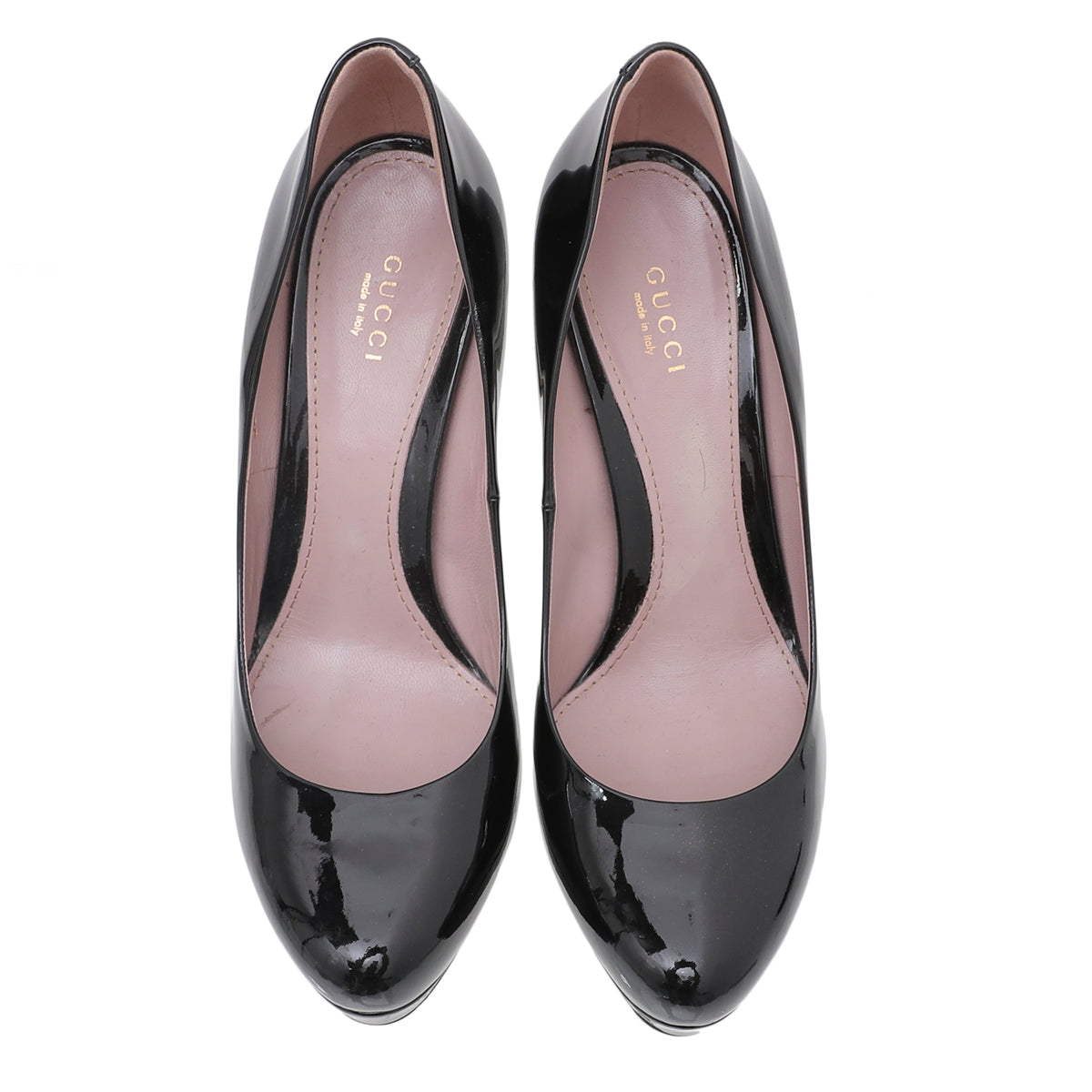 Gucci Black Round Toe Platform Pumps 39.5-Gucci-THE CLOSET