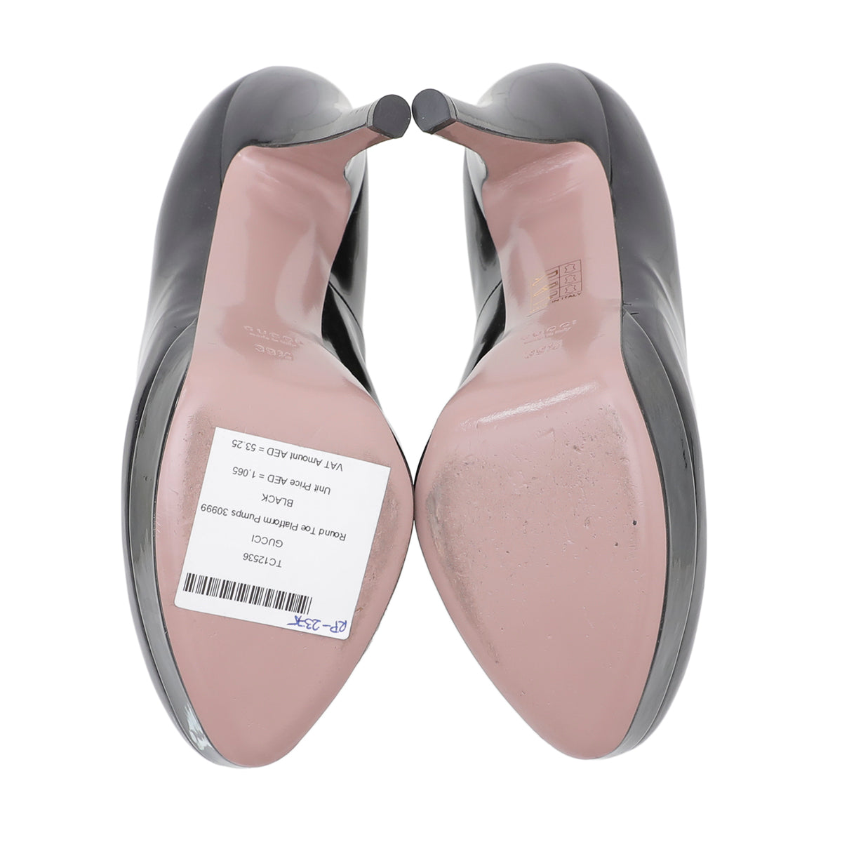 Gucci Black Round Toe Platform Pumps 39.5-Gucci-THE CLOSET