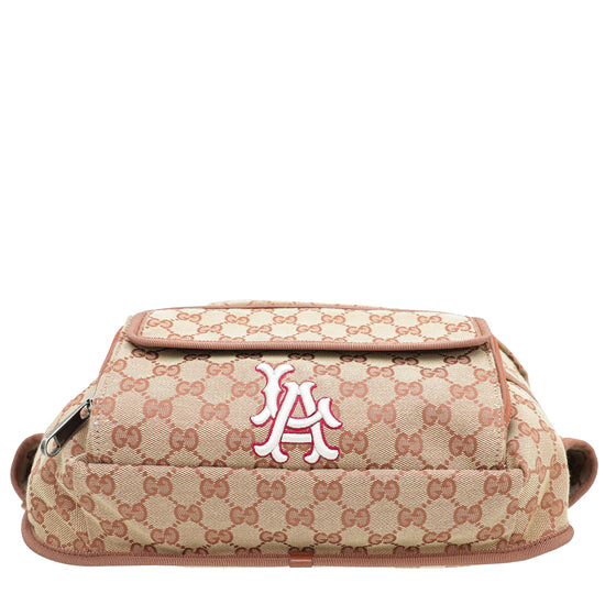 Gucci X MLB GG Canvas LA Dodgers Convertible Belt Bag Brown