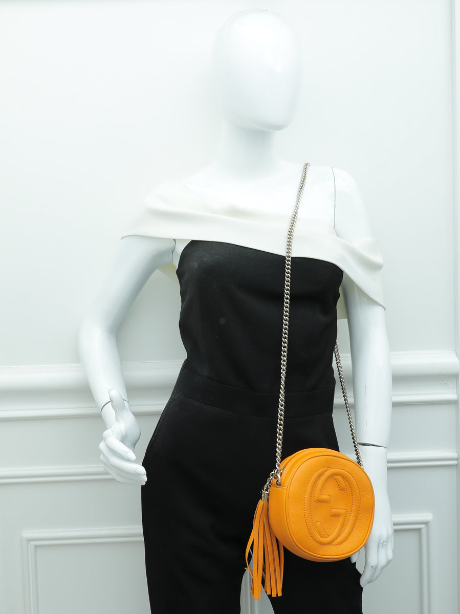 Gucci Orange Soho Tassel Mini Crossbody Bag-Gucci-THE CLOSET
