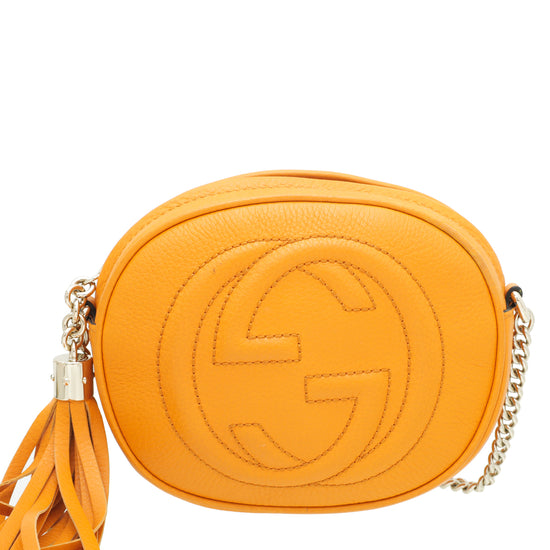 Gucci Mustard Yellow Leather Small Soho Disco Shoulder Bag Gucci