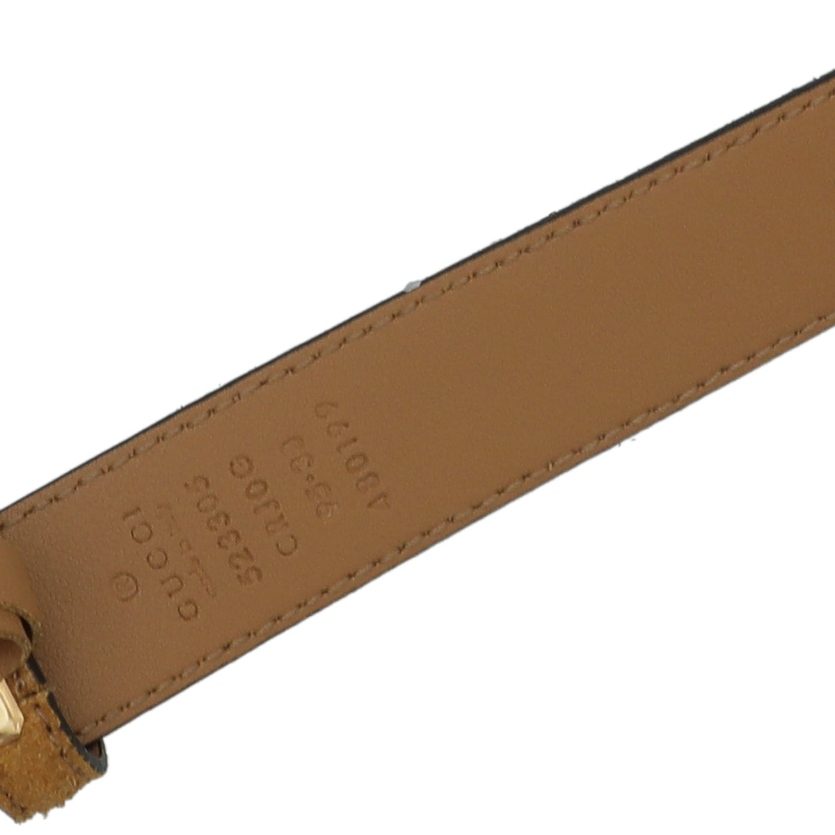 Gucci Mustard Suede Square G Buckle Belt 30-Gucci-THE CLOSET